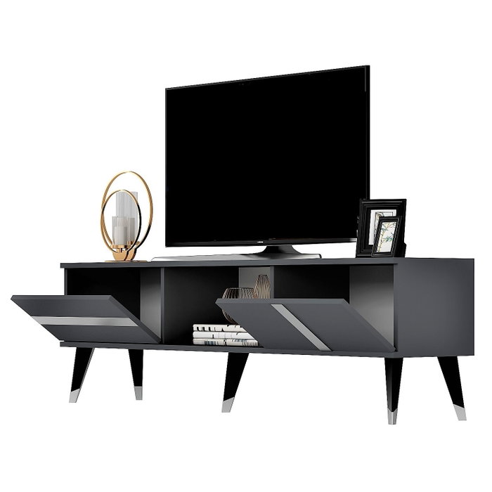 Hanah Home Soporte para TV Vania - Antracita y Plata Hanah Home Soporte para TV Vania - Antracita y Plata